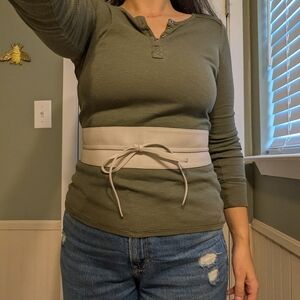 Italian leather Cream Color Waist Wrap Belt